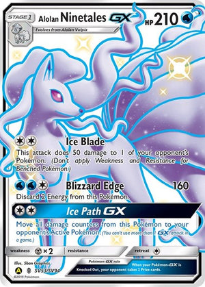 Pokemon TCG - Hidden Fates: Shiny Vault - Alolan Ninetales GX - SV53/SV94 - Holofoil