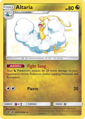 Pokemon TCG - Hidden Fates: Shiny Vault - Altaria - SV37/SV94 - Holofoil