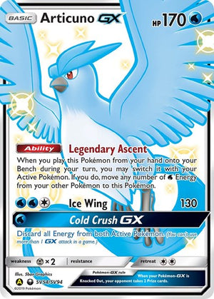 Pokemon TCG - Hidden Fates: Shiny Vault - Articuno GX - SV54/SV94 - Holofoil