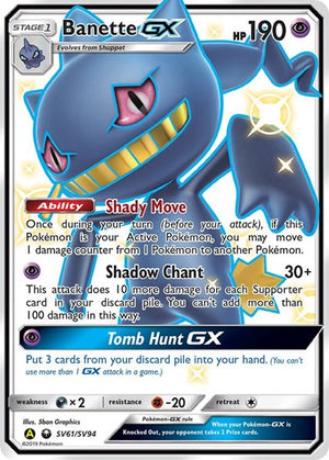 Pokemon TCG - Hidden Fates: Shiny Vault - Banette GX - SV61/SV94 - Holofoil