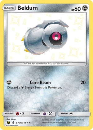 Pokemon TCG - Hidden Fates: Shiny Vault - Beldum - SV30/SV94 - Holofoil