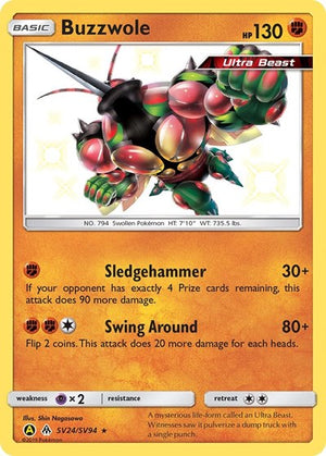 Pokemon TCG - Hidden Fates: Shiny Vault - Buzzwole - SV24/SV94 - Holofoil