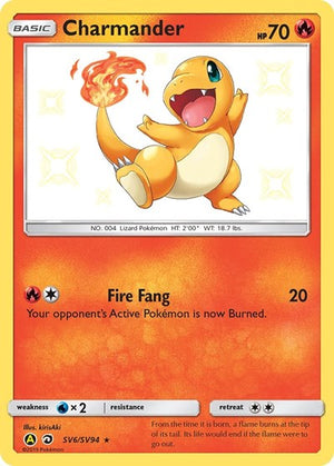 Pokemon TCG - Hidden Fates: Shiny Vault - Charmander - SV6/SV94 - Holofoil