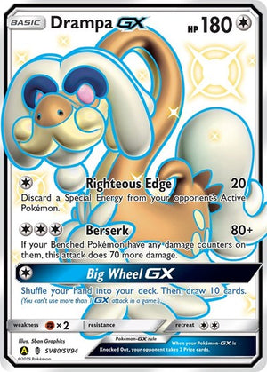 Pokemon TCG - Hidden Fates: Shiny Vault - Drampa GX - SV80/SV94 - Holofoil