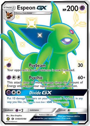 Pokemon TCG - Hidden Fates: Shiny Vault - Espeon GX - SV60/SV94 - Holofoil