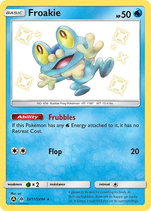 Pokemon TCG - Hidden Fates: Shiny Vault - Froakie - SV11/SV94 - Holofoil