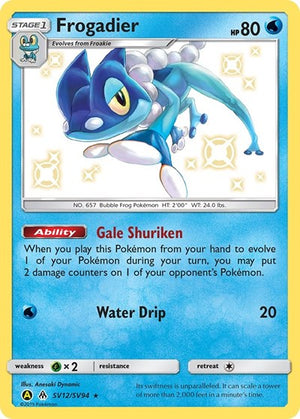 Pokemon TCG - Hidden Fates: Shiny Vault - Frogadier - SV12/SV94 - Holofoil