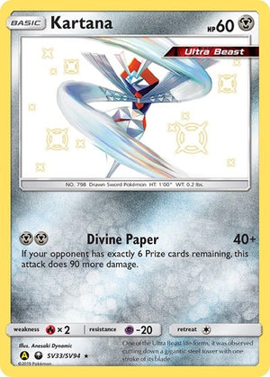 Pokemon TCG - Hidden Fates: Shiny Vault - Kartana - SV33/SV94 - Holofoil