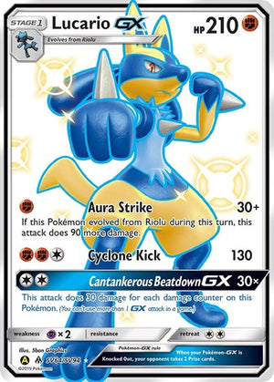 Pokemon TCG - Hidden Fates: Shiny Vault - Lucario GX - SV64/SV94 - Holofoil