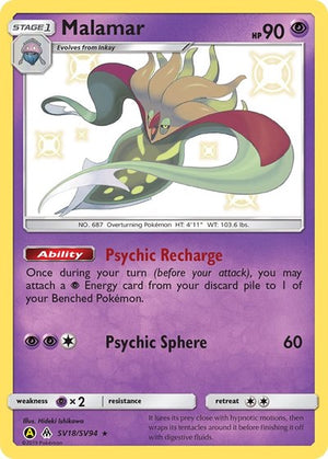 Pokemon TCG - Hidden Fates: Shiny Vault - Malamar - SV18/SV94 - Holofoil
