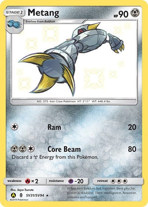 Pokemon TCG - Hidden Fates: Shiny Vault - Metang - SV31/SV94 - Holofoil