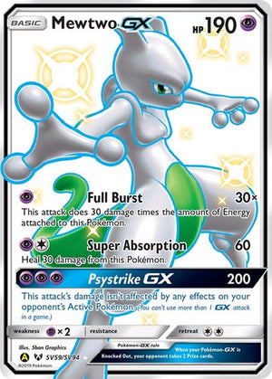 Pokemon TCG - Hidden Fates: Shiny Vault - Mewtwo GX - SV59/SV94 - Holofoil