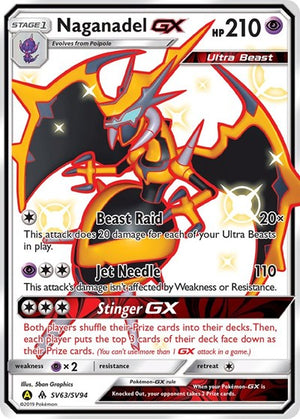 Pokemon TCG - Hidden Fates: Shiny Vault - Naganadel GX - SV63/SV94 - Holofoil