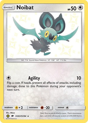 Pokemon TCG - Hidden Fates: Shiny Vault - Noibat - SV43/SV94 - Holofoil
