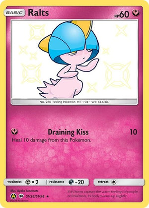 Pokemon TCG - Hidden Fates: Shiny Vault - Ralts - SV34/SV94 - Holofoil