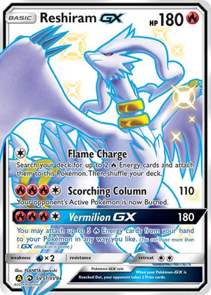 Pokemon TCG - Hidden Fates: Shiny Vault - Reshiram GX - SV51/SV94 - Holofoil