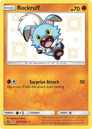 Pokemon TCG - Hidden Fates: Shiny Vault - Rockruff - SV23/SV94 - Holofoil