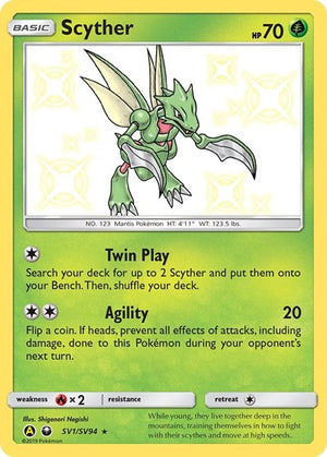 Pokemon TCG - Hidden Fates: Shiny Vault - Scyther - SV1/SV94 - Holofoil