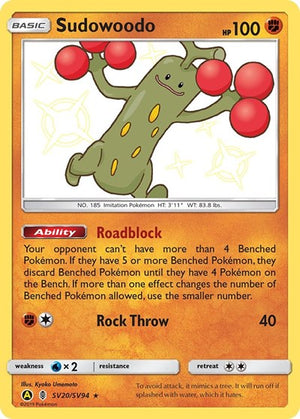 Pokemon TCG - Hidden Fates: Shiny Vault - Sudowoodo - SV20/SV94 - Holofoil