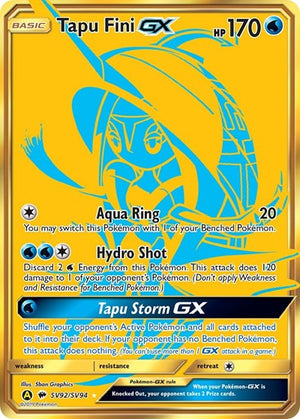 Pokemon TCG - Hidden Fates: Shiny Vault - Tapu Fini GX - SV92/SV94 - Holofoil