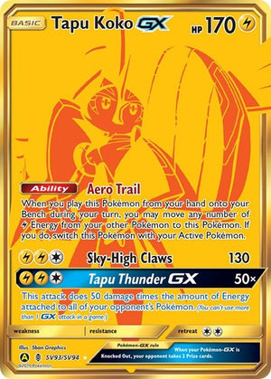 Pokemon TCG - Hidden Fates: Shiny Vault - Tapu Koko GX - SV93/SV94 - Holofoil