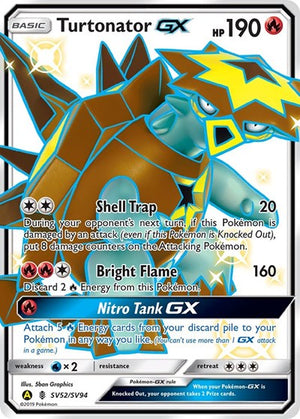 Pokemon TCG - Hidden Fates: Shiny Vault - Turtonator GX - SV52/SV94 - Holofoil
