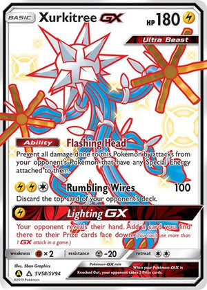 Pokemon TCG - Hidden Fates: Shiny Vault - Xurkitree GX - SV58/SV94 - Holofoil