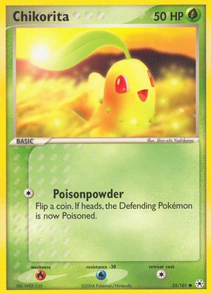 Pokemon TCG - EX Hidden Legends - Chikorita - 55/101 - Reverse Holofoil