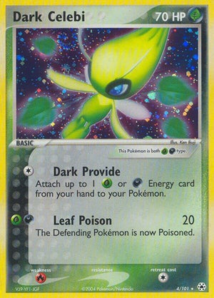Pokemon TCG - EX Hidden Legends - Dark Celebi - 4/101 - Reverse Holofoil