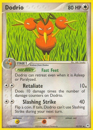 Pokemon TCG - EX Hidden Legends - Dodrio - 33/101 - Reverse Holofoil