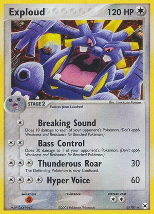 Pokemon TCG - EX Hidden Legends - Exploud - 6/101 - Reverse Holofoil