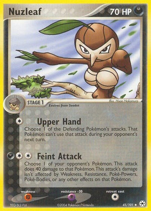 Pokemon TCG - EX Hidden Legends - Nuzleaf - 45/101 - Reverse Holofoil