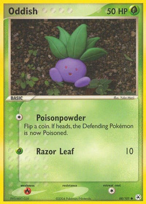 Pokemon TCG - EX Hidden Legends - Oddish - 68/101 - Reverse Holofoil