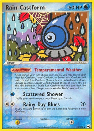 Pokemon TCG - EX Hidden Legends - Rain Castform - 23/101 - Reverse Holofoil