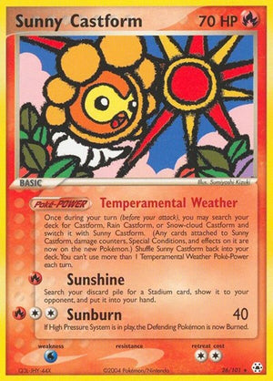 Pokemon TCG - EX Hidden Legends - Sunny Castform - 26/101 - Reverse Holofoil