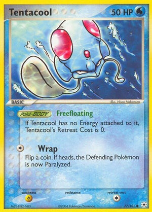 Pokemon TCG - EX Hidden Legends - Tentacool - 77/101 - Reverse Holofoil