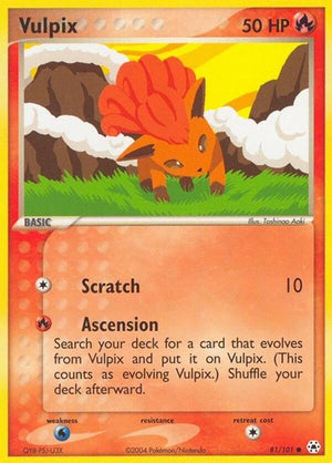 Pokemon TCG - EX Hidden Legends - Vulpix - 81/101