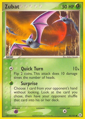 Pokemon TCG - EX Hidden Legends - Zubat - 83/101