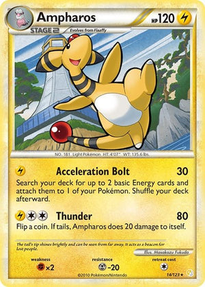 Pokemon TCG - HeartGold & SoulSilver - Ampharos - 14/123 - Reverse Holofoil