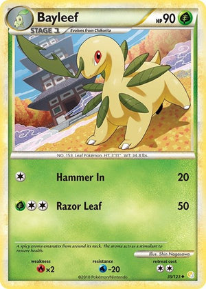 Pokemon TCG - HeartGold & SoulSilver - Bayleef - 35/123 - Reverse Holofoil