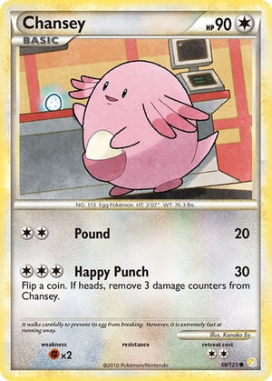 Pokemon TCG - HeartGold & SoulSilver - Chansey - 58/123