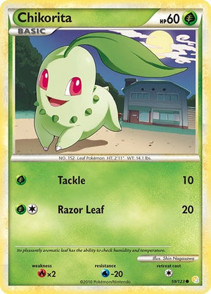 Pokemon TCG - HeartGold & SoulSilver - Chikorita - 59/123