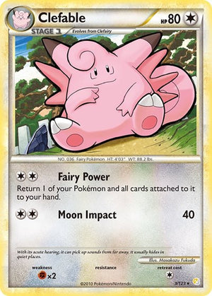 Pokemon TCG - HeartGold & SoulSilver - Clefable - 3/123 - Holofoil