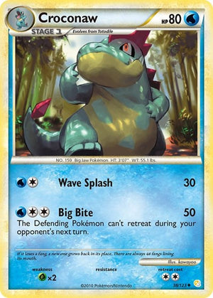 Pokemon TCG - HeartGold & SoulSilver - Croconaw - 38/123 - Reverse Holofoil