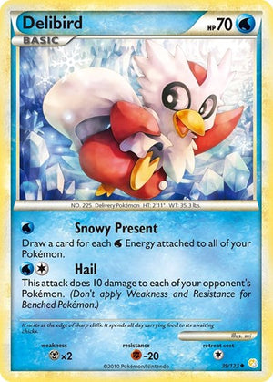 Pokemon TCG - HeartGold & SoulSilver - Delibird - 39/123 - Reverse Holofoil
