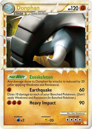 Pokemon TCG - HeartGold & SoulSilver - Donphan - 107/123 - Holofoil
