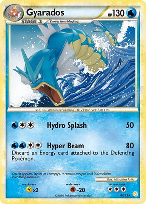 Pokemon TCG - HeartGold & SoulSilver - Gyarados - 4/123 - Reverse Holofoil