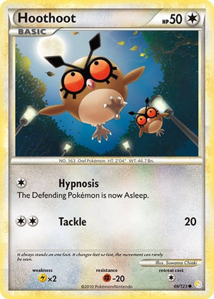 Pokemon TCG - HeartGold & SoulSilver - Hoothoot - 66/123 - Reverse Holofoil