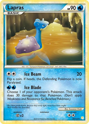 Pokemon TCG - HeartGold & SoulSilver - Lapras - 24/123 - Reverse Holofoil