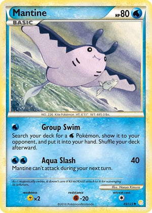 Pokemon TCG - HeartGold & SoulSilver - Mantine - 45/123 - Reverse Holofoil